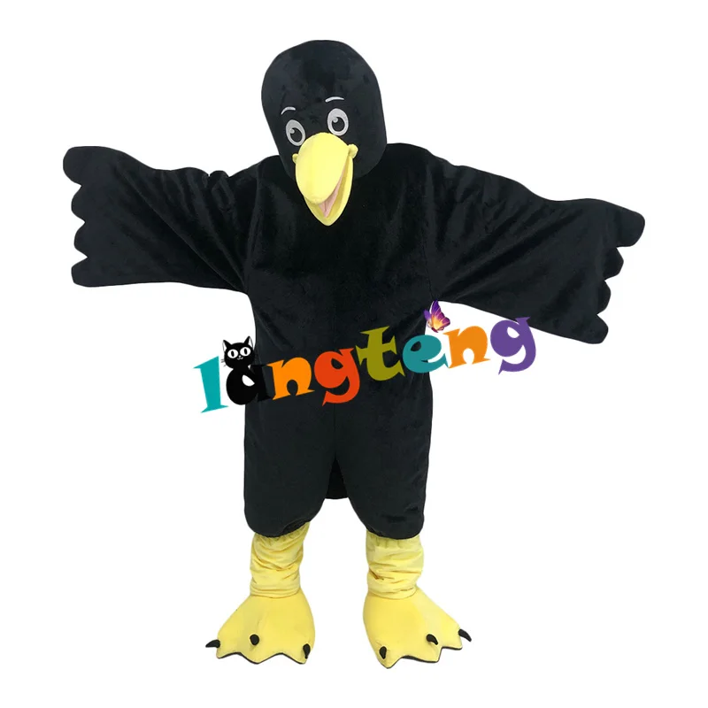 

1245 Black Crow Mascot Costume Fancy Dress Cosplay Professional Christmas