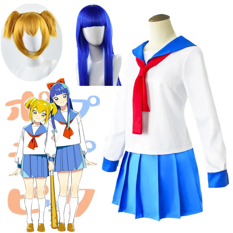 Poputepipikku Cosplay Costumes Popuko Cosplay Pipimi Costume Anime Pop Team Epic Woman School Uniform Winter