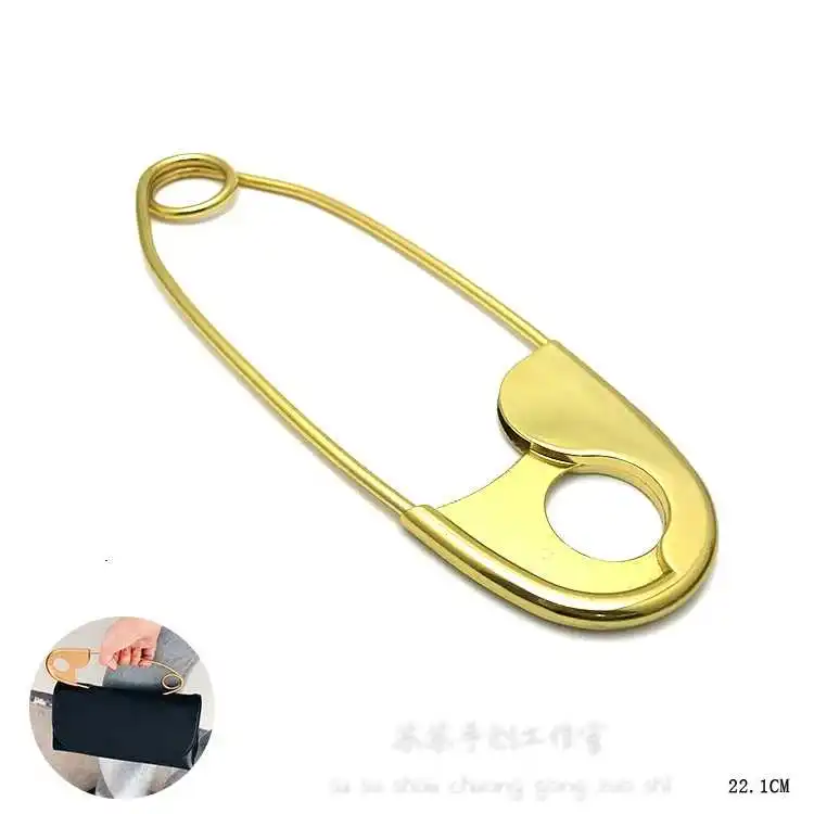 Handmade DIY Luggage Hardware Accessories 22cm Large Pin Portable Retro Handmade Bag Gilt Large Handbag Handle