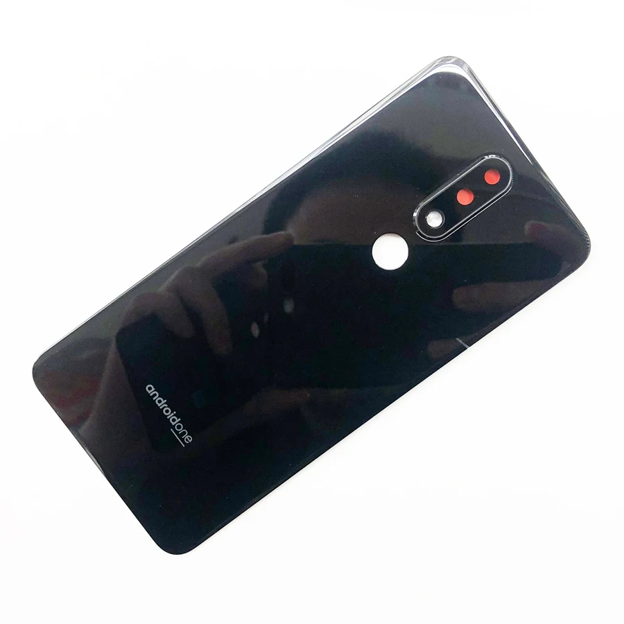 100% A+++ Back Glass Battery Cover Rear Door Housing For Nokia 5.1 Plus / X5 TA-1102 1105 1108 1109 1112 With Camera Lens