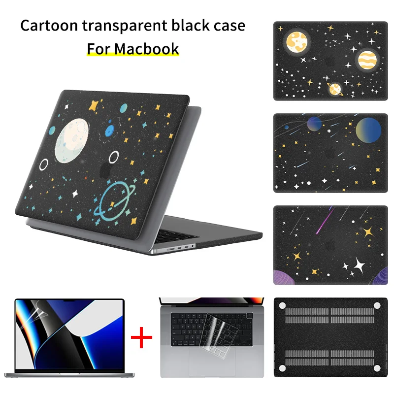 For 2023 Macbook Pro 16 14 13.3 Protective Hard Shell Cover for Air13.3 air15 A2941 Accessories Transparent Creative Star Sky