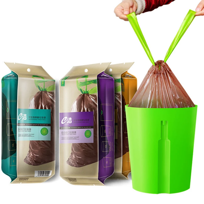 

Portable Garbage Storage Plastic Bag, Environmentally Eco-friendly, Biodegradable, Home, Hotel, Kitchen, 28 Pcs, 30 Pcs, 40Pcs