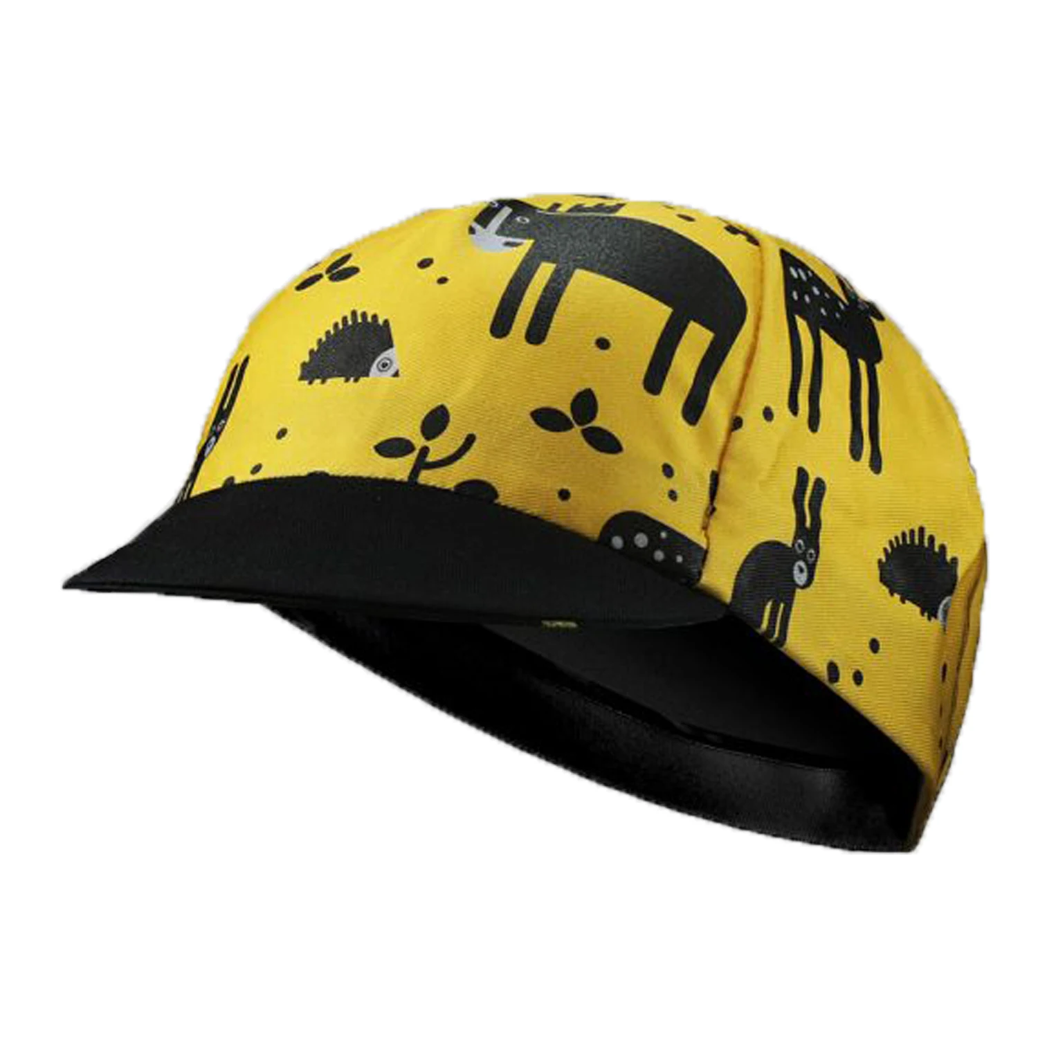 Retro Cartoon Animal Paradise Cycling Cap Polyester/Fleece Yellow Quick Drying Men And Women Wear Road Bike Customizable 2021