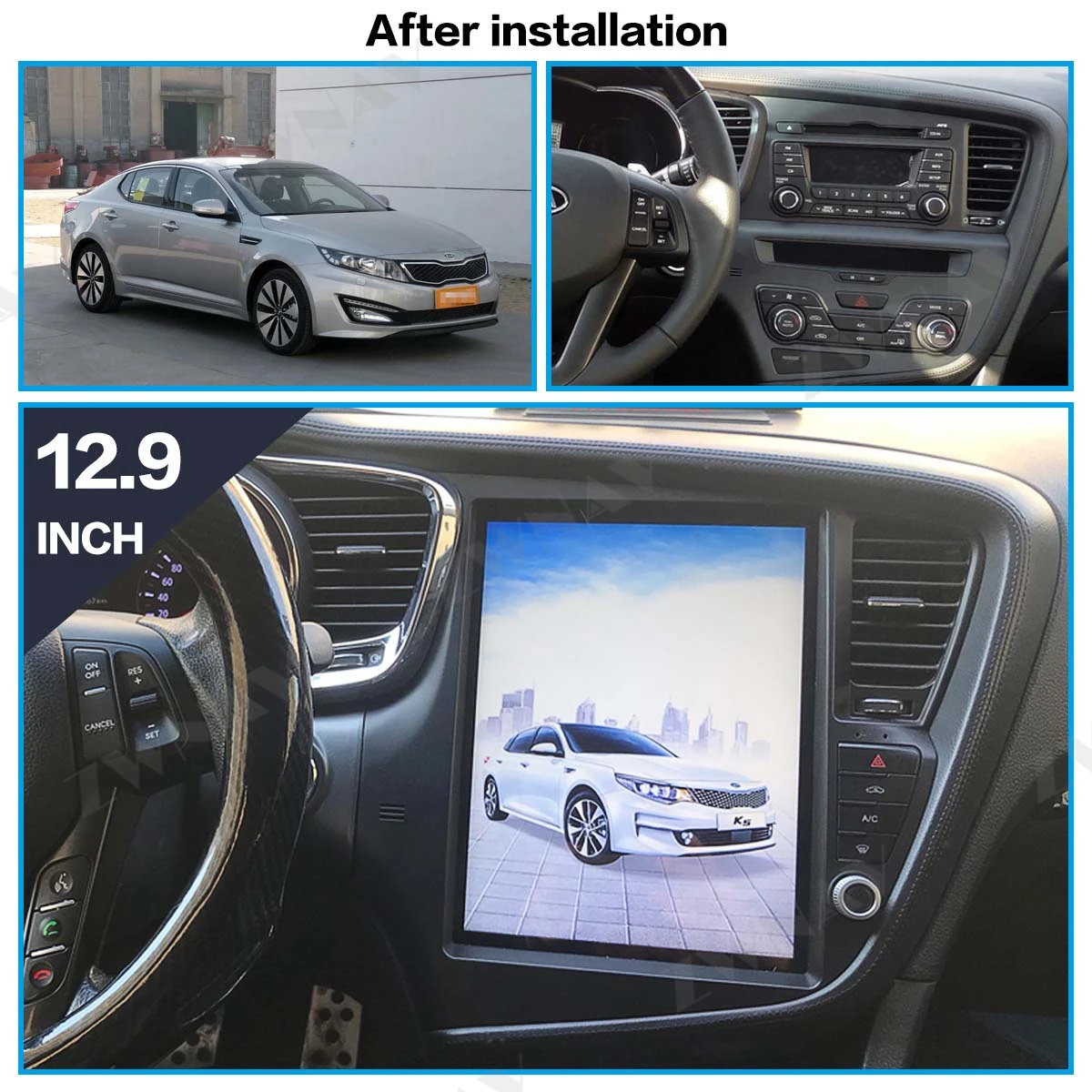 

12,9 дюймовый Android WiFi GPS-навигатор для-KIA Optima-KIA K5 2011-2015 автомобильный радиоприемник с вертикальным экраном, Dvd-плеер, автомобильное стерео головное устройство