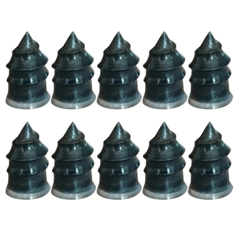 

10 Pcs Professional Tire Repair Screw in Rubber Plug Nail Repair Kit Emergency Puncture Vacuum Self-Service