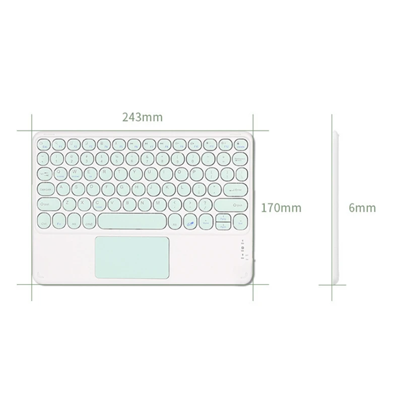 Tastiera Wireless Bluetooth con Touchpad ebraico spagnolo coreano per iPad Pro Air per Xiaomi Huawei Tablet Android Windows