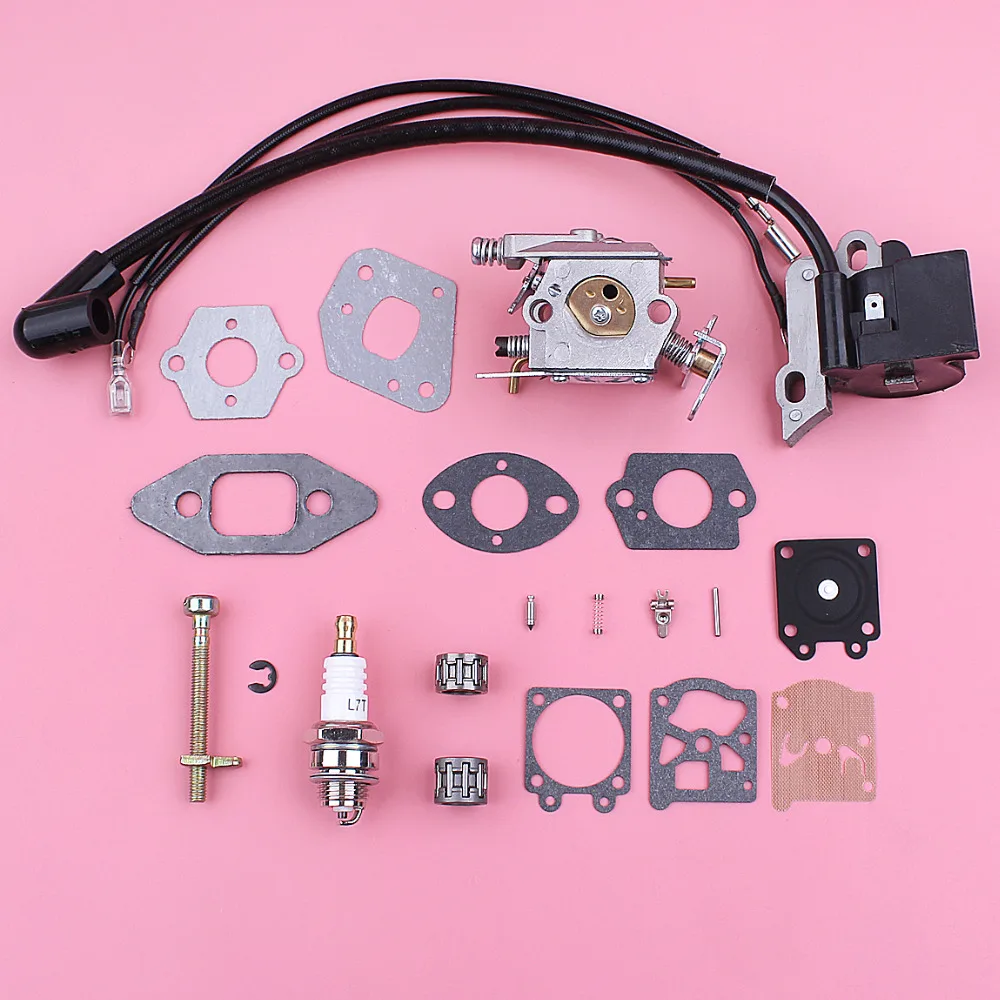 Ignition Coil Carburetor For Partner 350 351 370 Chain Adjuster Tensioner Carb Repair Gasket Kit Chainsaw Spare Replace Part