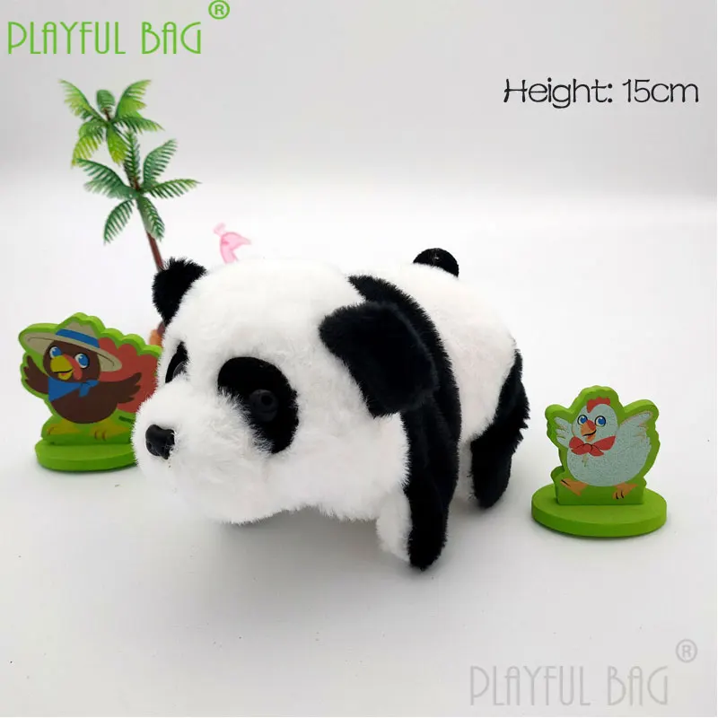 Simulazione di puzzle di phonation divertente elettrico adorabile panda peluche swing doll elettronico pet regalo di natale ornamento wd13