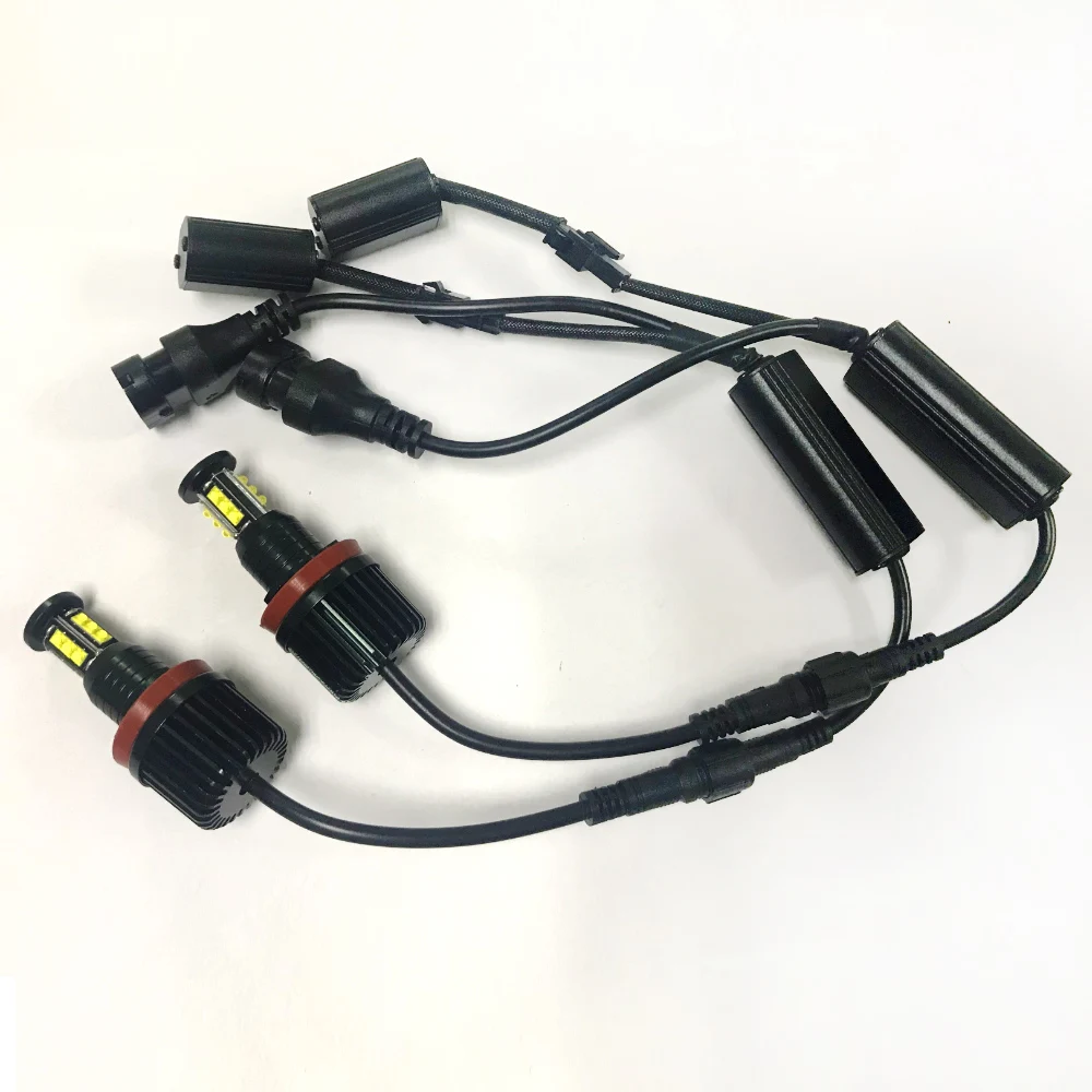 

2pcs H11 LED Angel Eye Marker Highlight Chip Car Halo Bright Fog Light Bulbs For BMW E90 E92 E82E87 E60 E62 E70 E71 X1 X5