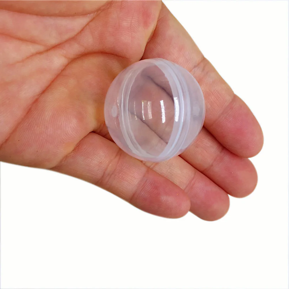 100 pieces 32mm empty transparent plastic capsules without toys for capsule toy candy vending machine