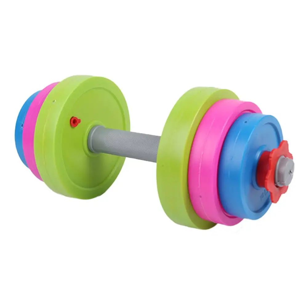 1 Set Weight Lifting Dumbbells Fun Adjustable Colorful Workout Set Or Kids Gym Exercise - Fill With Beach Sand Or Water