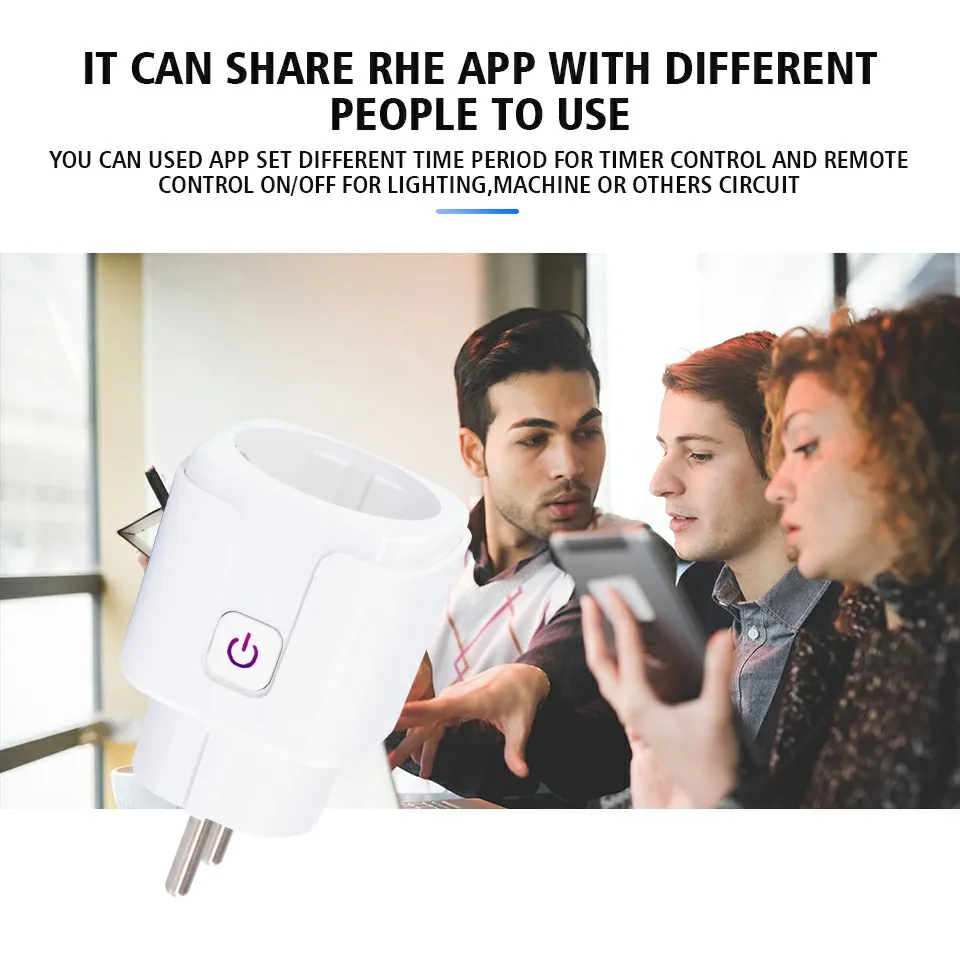 الذكية التوصيل واي فاي المقبس الاتحاد الأوروبي 16A مراقبة الطاقة توقيت وظيفة تويا SmartLife APP التحكم يعمل مع اليكسا جوجل مساعد