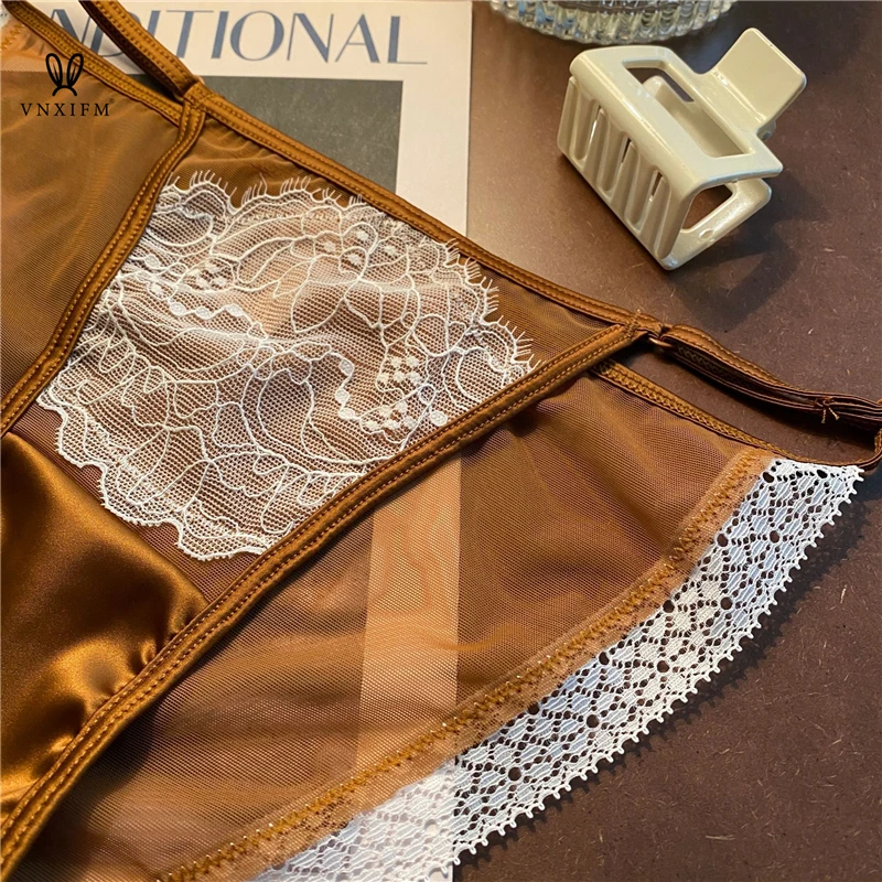 New European and American mesh see-through underwear sexy seamless ladies underwear high-end embroidery hot lace t-pants