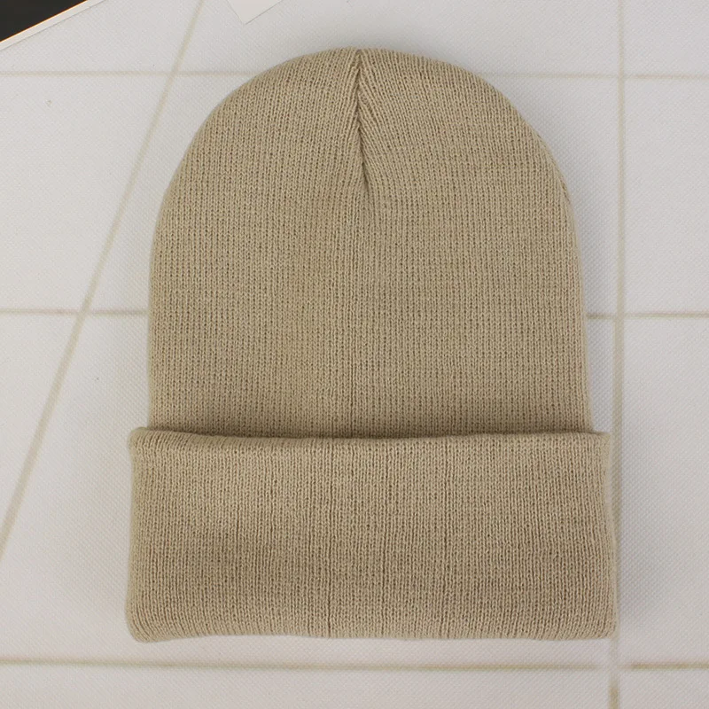 Neue Winter Gestrickte Hut für Jungen Mädchen Frauen Männer Unisex Warme Outdoor Herbst Häkeln Kinder Mützen Einfarbig Baby Mütze – Detail 19