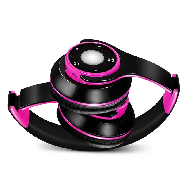 Buntes Stereo-Audio-MP3-Bluetooth-Headset, kabellose Kopfhörer, Ohrhörer, unterstützt SD-Karte mit Mikrofon, 20 Stunden Spielzeit