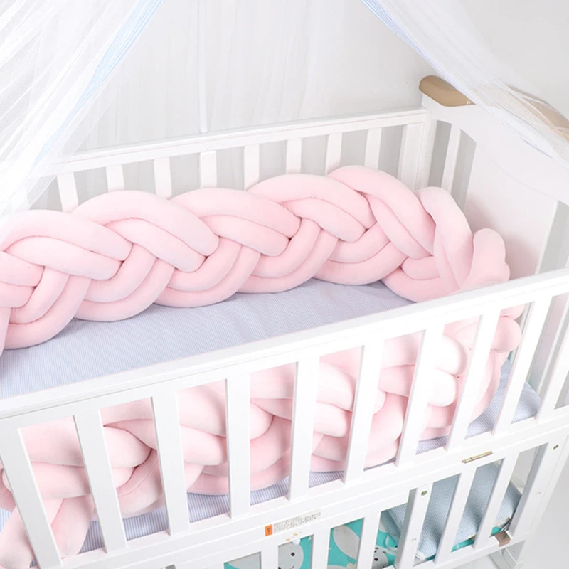 Babykamer Pasgeboren Bed Bumper Lange Geknoopt 6 Braid Kussen Baby Bed Bumper Knoop Crib Baby Kamer Decor1PC 1M/2M/3M