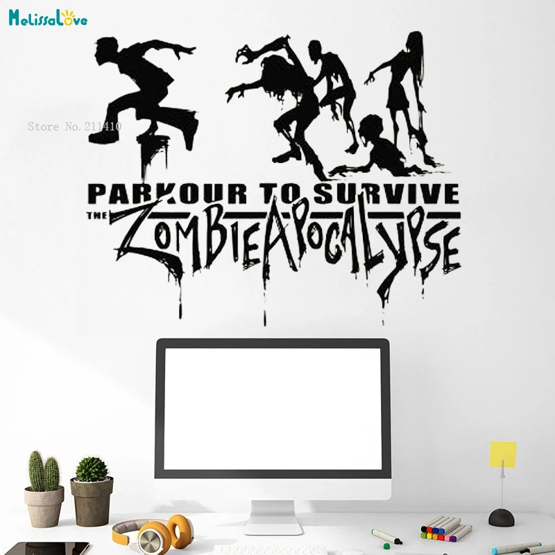 Parkour Wall Decal Street Sport Vinyl Art Home Interior Living Room Family Desing Self-adhesive New Graffiti Murals YT4248