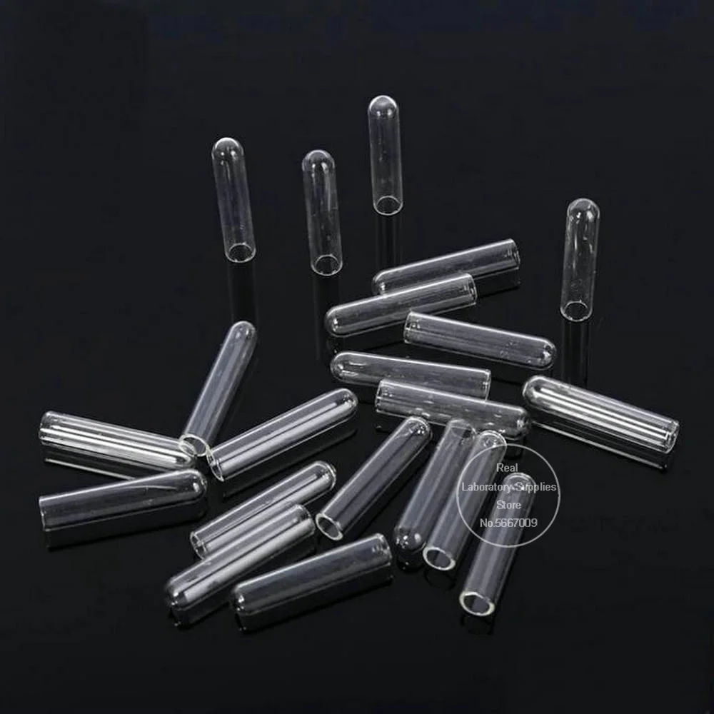 200pcs/lot 6*30mm 6*50mm 7*30mm 7*50mm Mini glass test tube Small ductule Lab canaliculus Fermentation tube