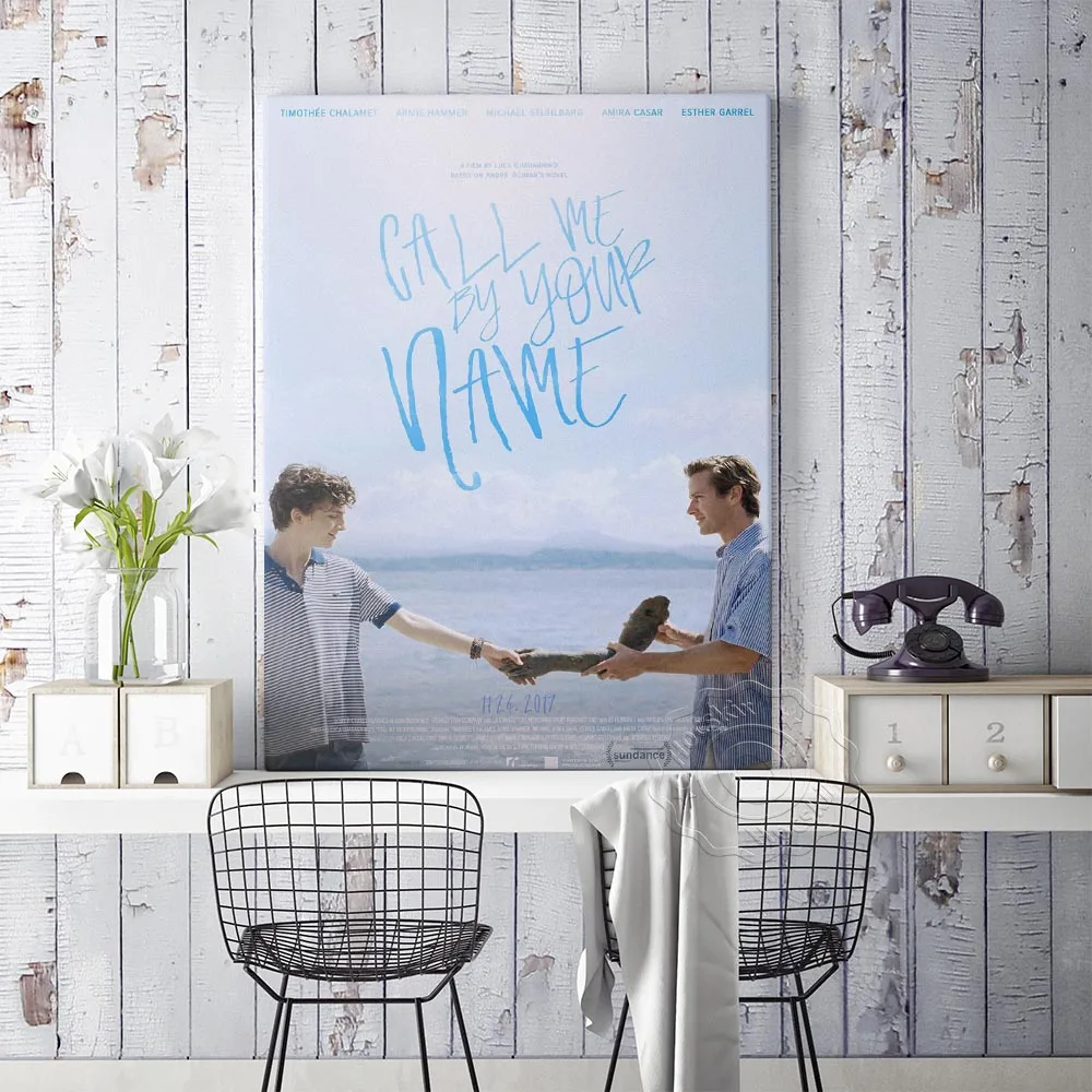 فيلم اتصل بي بواسطة اسمك ملصق ، ملصقات جدار ، اتصل بي بواسطة اسمك يطبع ملصق ، ستار ملصق ، جدار الصورة ، ديكور المنزل