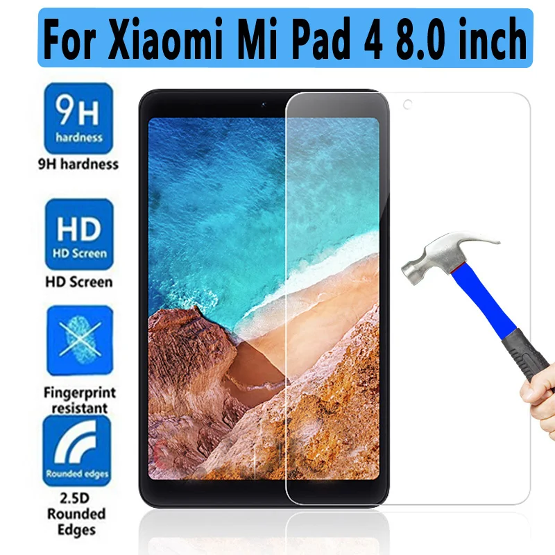 

9H Tempered Glass For Xiaomi Mi Pad 4 Screen Protector Protective Film for xiaomi MiPad 4 Pad4 MiPad4 Tablet 8.0 inch Glass Film