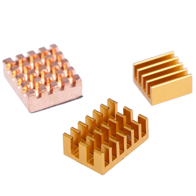 3pcs/set For Raspberry Pi 4B Copper Cooling Pad Heatsink Radiator Cooling Kit Cooler For Raspberry Pi 4 Model B Heat Sink