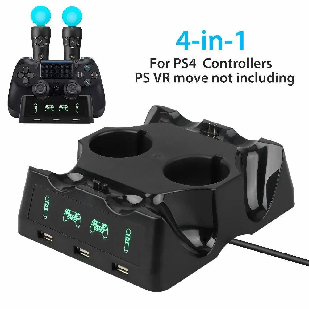 4 em 1 controlador de carregamento doca suporte para nintend switch pro & para joy con carregador estação carregamento para ps4/ps4 vr