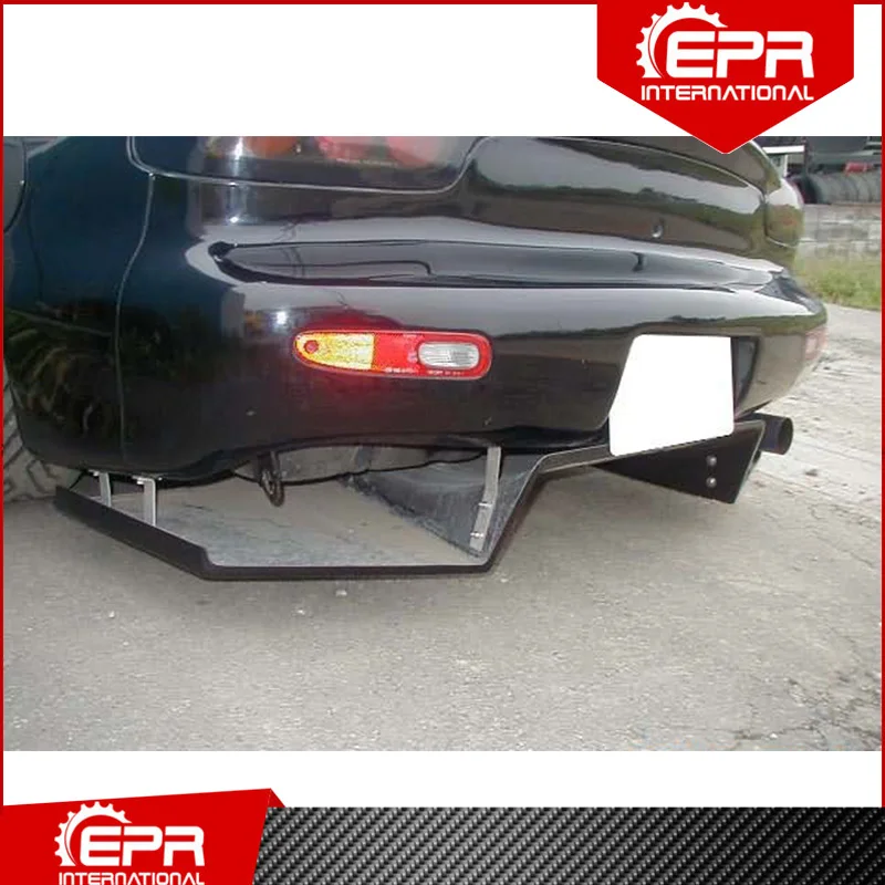 For RX7 FD3S RE Style Carbon/Glass Fiber Rear Diffuser Trim 3pcs FD3S Racing Part Body Kit RX7 Accessories FRP Diffuser