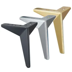 4Pcs Rhombic triangle metal furniture hardware Furniture Feet, Cupboard Height Bed Foot Sofa Feet 10/13/15/17CM with Screws