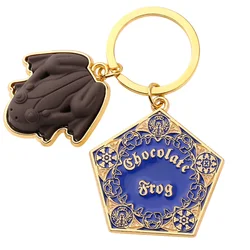 Classic Chocolate Frog Keychain Gold Color Metal Pendant Magic School Keyring Chain Ornament Cosplay Jewelry Accessories Gift