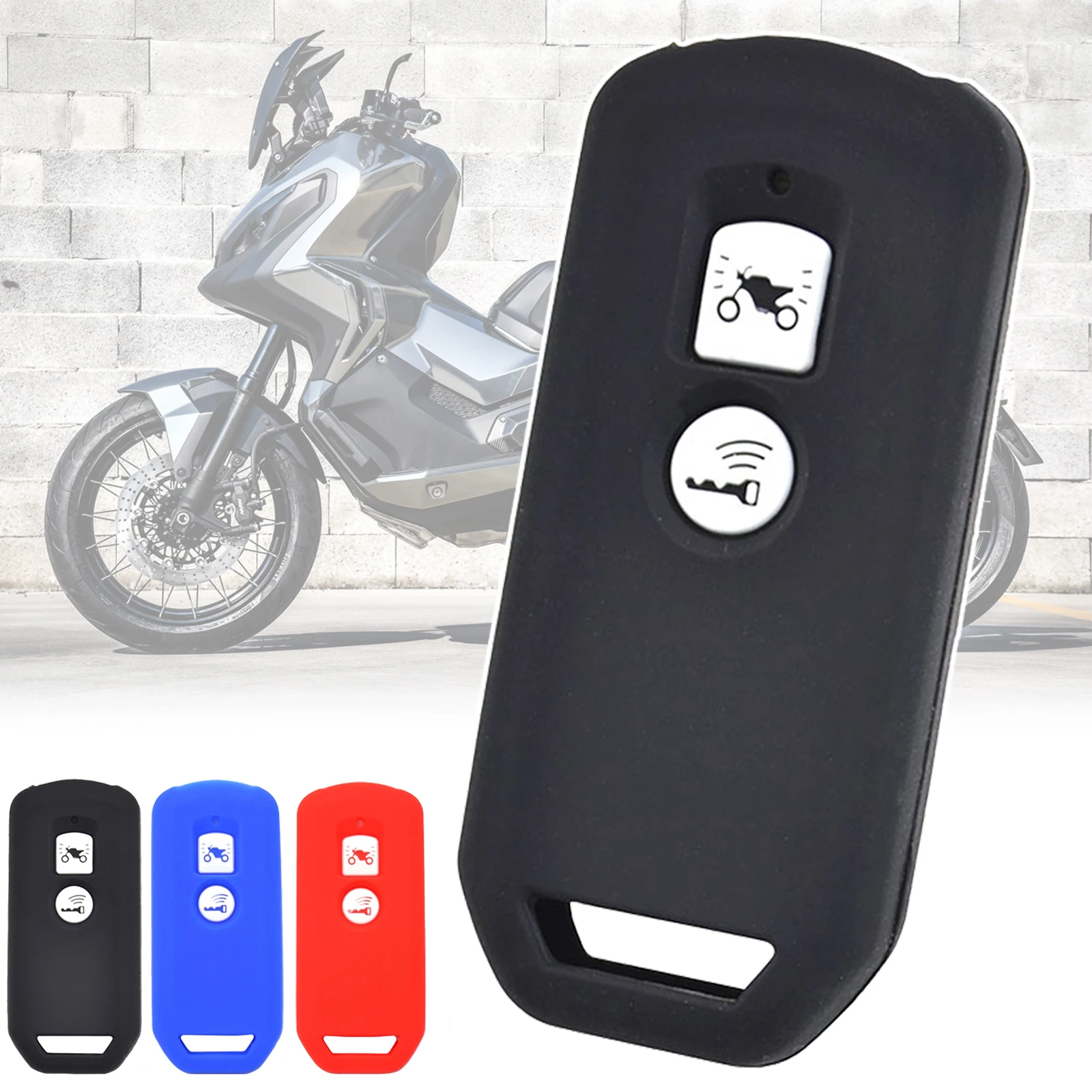 

2 Button Motor Remote Key Fob Shell Silicone Cover Case For Honda PCX 150 hybrid Forza 125 300 SH125 Scoopy X-ADV 2016 2017 2018