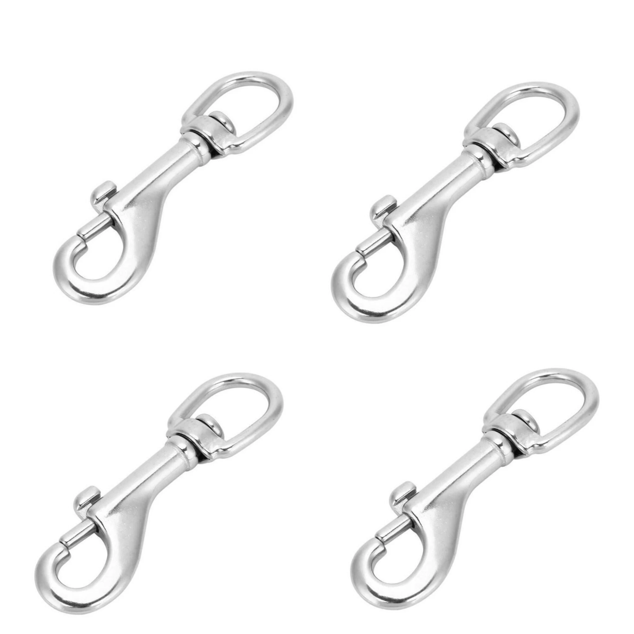 

ISURE MARINE 4x лодочная цепь из нержавеющей стали, поворотная пружинная фурнитура, защелкивающийся крючок 73 мм