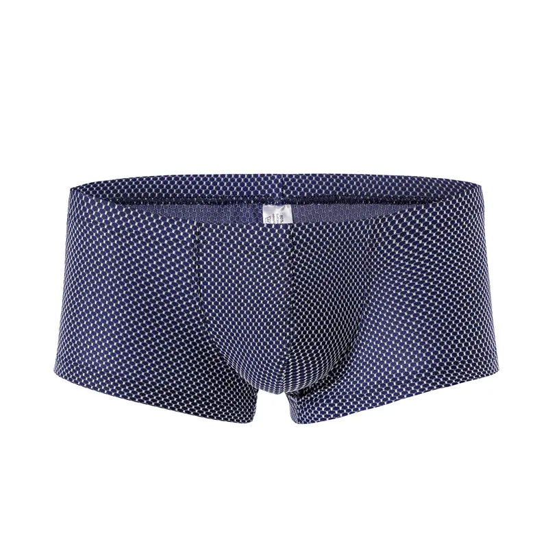 Boxer taille basse pour hommes, sous-vêtements sexy, caleçons à motifs de points, caleçons assiste, vêtements de nuit