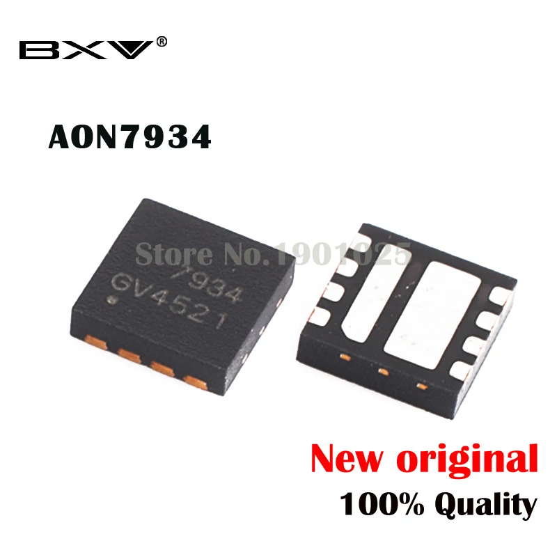 مراجعة وتحليل مكونات الدوائر المتكاملة AON7934 AO7934 7934 MOSFET QFN-8