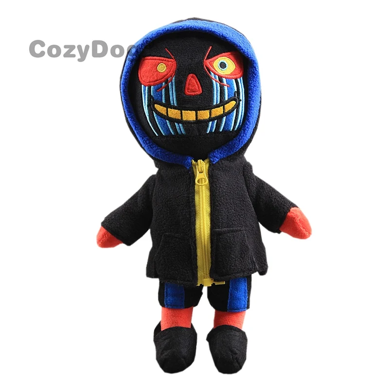 28 CM Undertale Error Sans Plush Toys Doll Hot Game Black Zombie Wearing Jacket Soft Stuffed Toy Baby Kids Birthday Party Gift