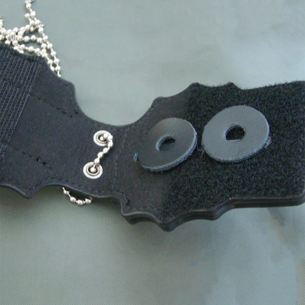US U.S OFFICER STYLE Badge Holder Hanger Combo Chain Clip/Neck Leather Badge Fashion