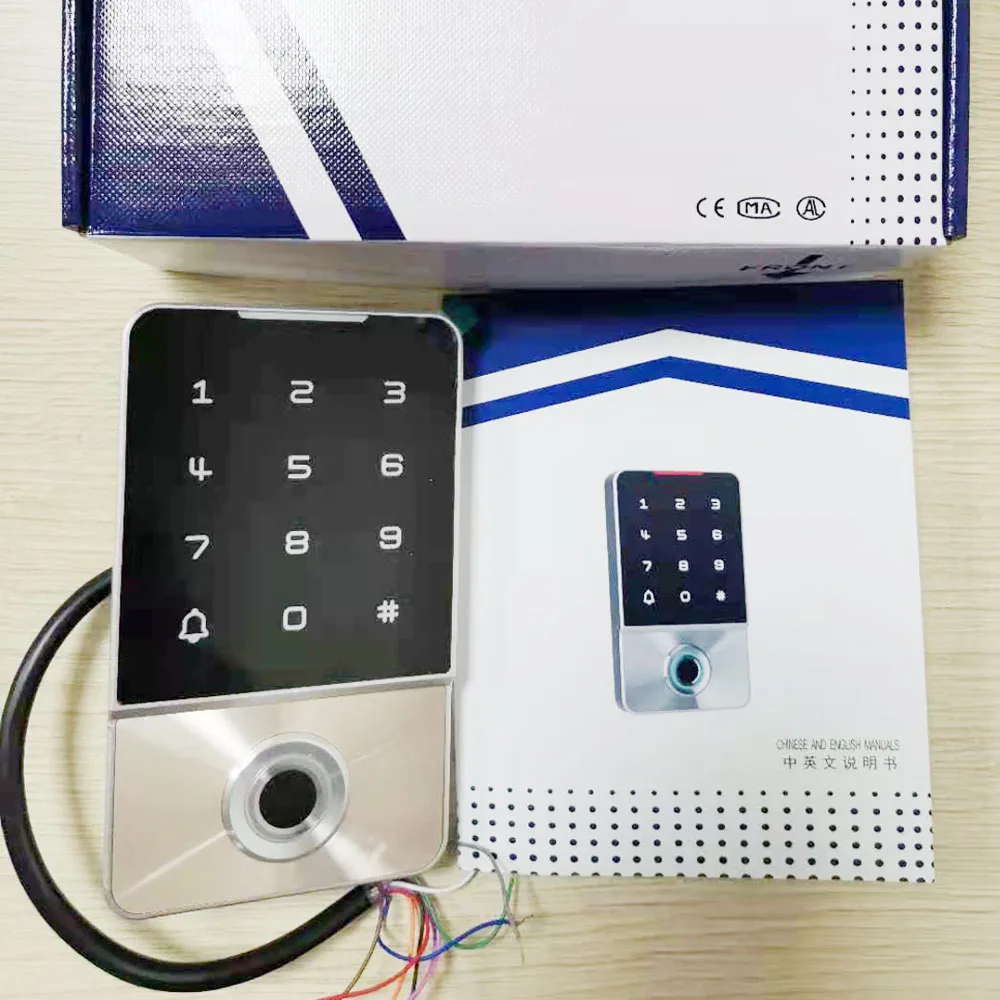 IP68 Waterproof 13.56Mhz Access Control Reader Fingerprint Door Lock Lock Fingerprint Card Reader access control keypad