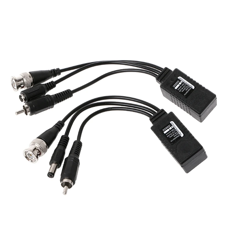 Imagem -05 - Bnc para Balun de Vídeo Rj45 Cctv Passiva hd Twisted Pair Transceptor Bnc Conector Cat5 5e para Câmera Ahd Cvi Tvi 5mp