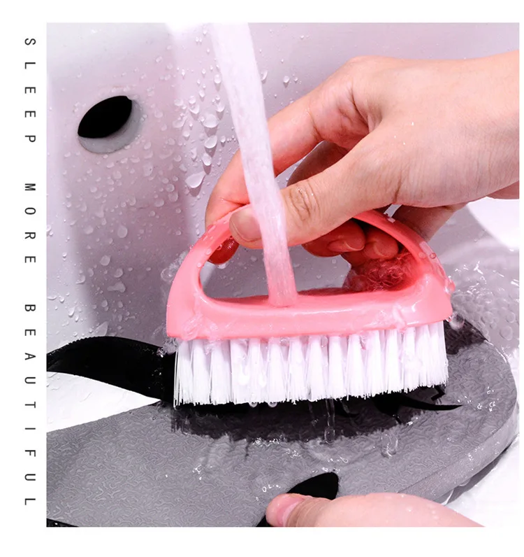 Bunte Reinigungsbürste für den Haushalt, Hausarbeit, multifunktionales Reinigungswerkzeug, eiförmig, langlebig, weich, für Badezimmer, Schuh, Kleidung – Detail 7
