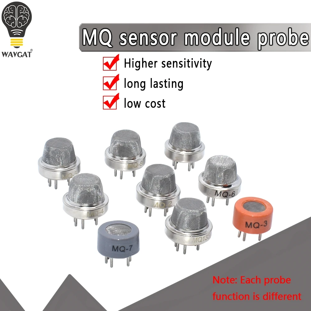 MQ Series Sensors MQ135 MQ2 MQ3 MQ5 MQ7 Detecting Gas Sensor Detector MQ-135 MQ-2 MQ-3 MQ-5 MQ-7 DIP