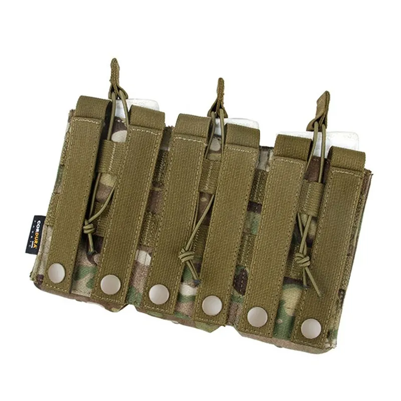 Imagem -03 - Tmc-triplo Molle Tactical Molle Vest Bolsa Armazenamento Trigeminy Fácil de Usar 556 Revista Bolsa