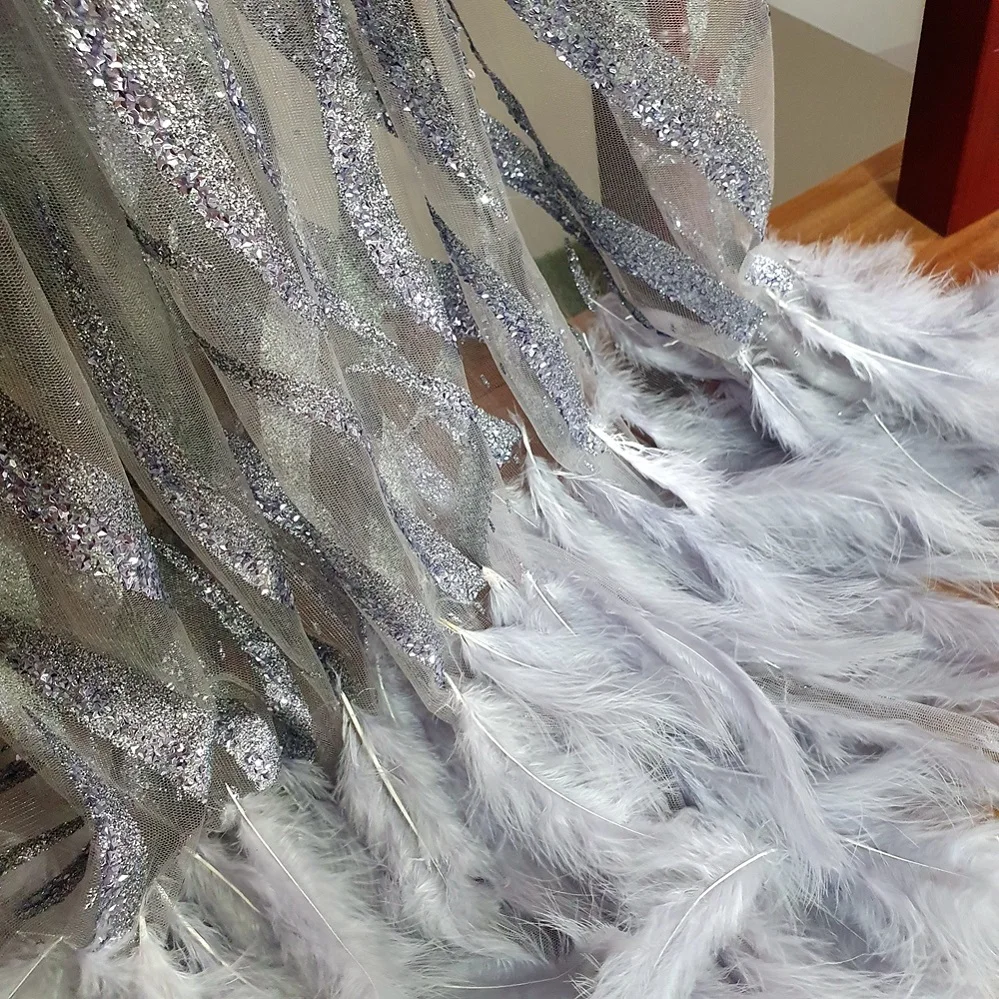 Feather Soft Fabric For Designer Tailor Couture Diy Make Sew Wedding Dance Party Costumes Carnical Performance Dress Proms Gowns