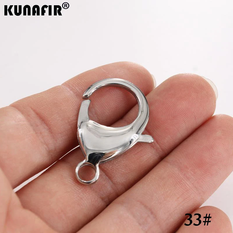 KUNAFIR good polishing 9#-33# 304 stainless steel lobster clasp fashion jewelry accessories parts - Good Quality ZSP266