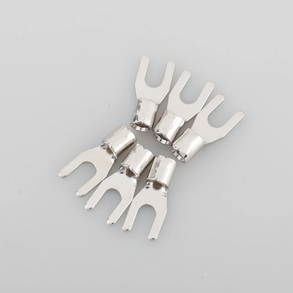 VIBORG-conector de alimentación de alta gama VP201, accesorio de cobre puro chapado en rodio para terminal Y, 6 unids/set/juego