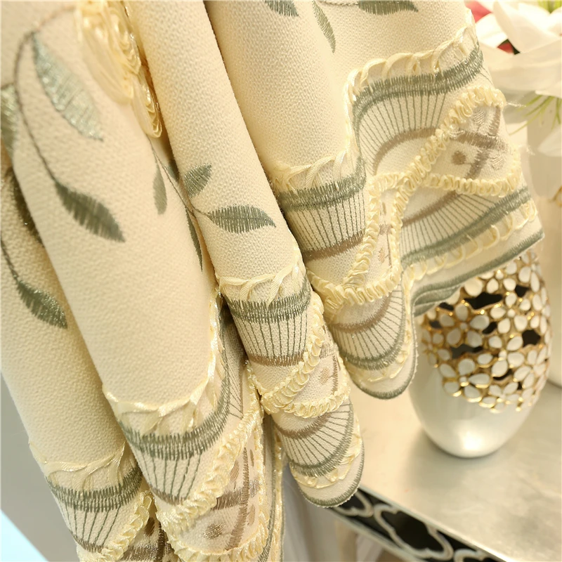 2020 new Chinese style high quality blackout bay window luxury stitching curtains for living room bedroom kitchen curtains