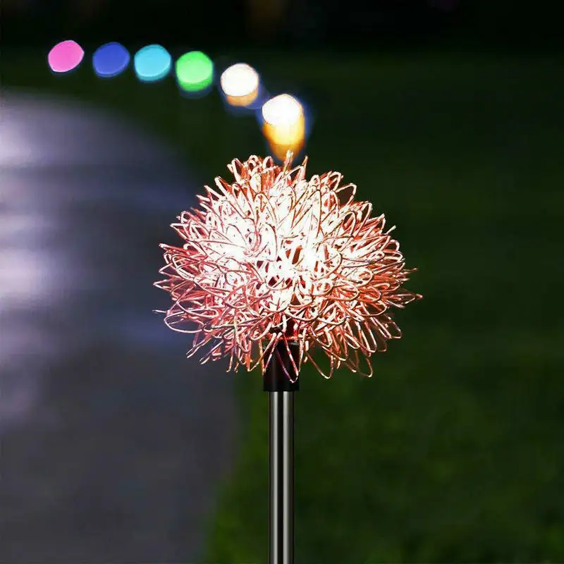 

Color changing LED Solar Powered Dandelion Flower lights Garden Stake lamp For outdoor path Patio Backyard Lawn Landscape decor