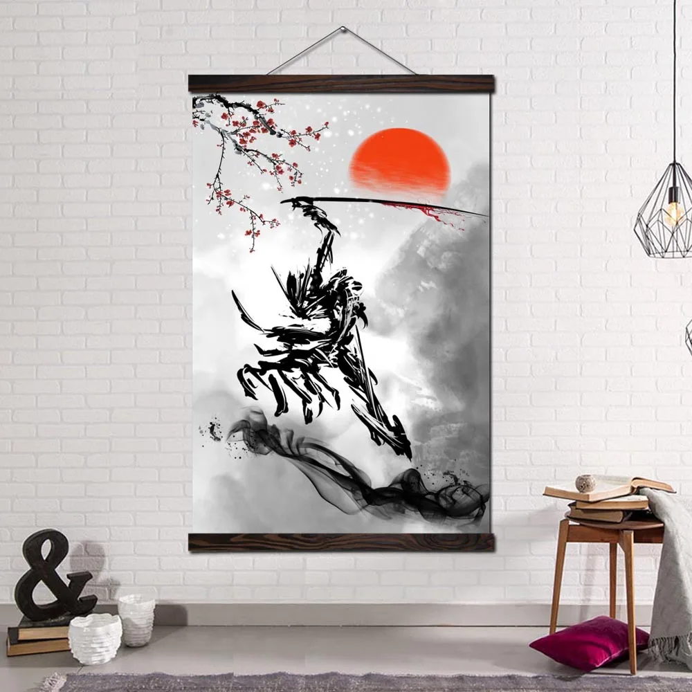 

Wall Art Canvas Art Print Poster Picture Canvas Painting Home Decoration Modern Wall Pictures Abstract Ink Art Japan Kendo Ninja
