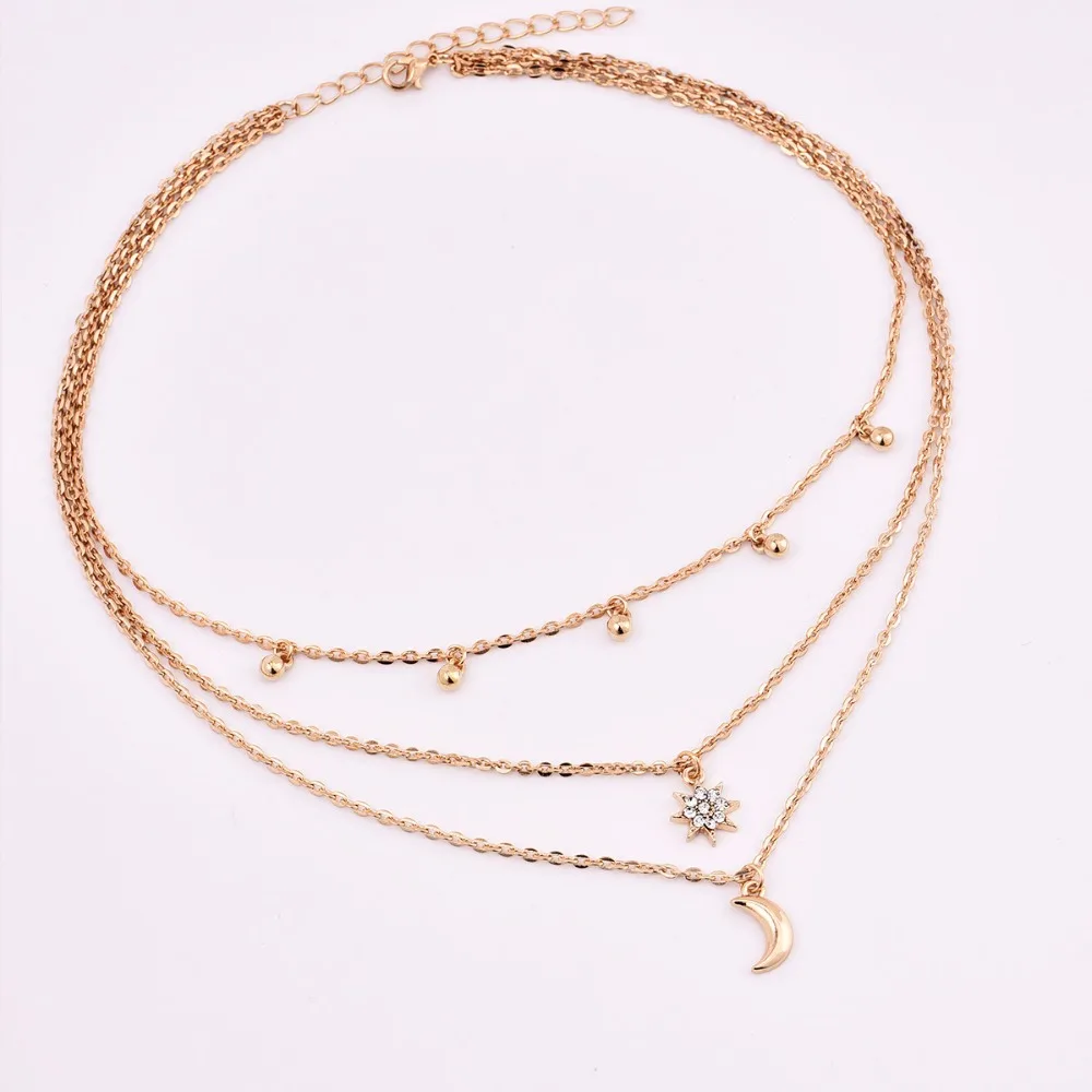 قلادة عنق من الخرز متعددة الطبقات من SUMENG-بوهيمي للنساء ، قلادة قمر مثيرة ، كولير عتيق ، مجوهرات أنيقة ، هدايا حفلات ، جديدة ، #5