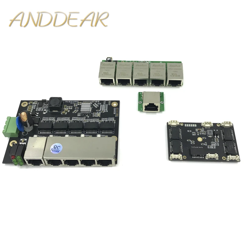 Unmanaged 3/5port 10/100M industrial Ethernet switch module  PCBA board OEM Auto-sensing Ports PCBA board OEM 3/5port 10/100M