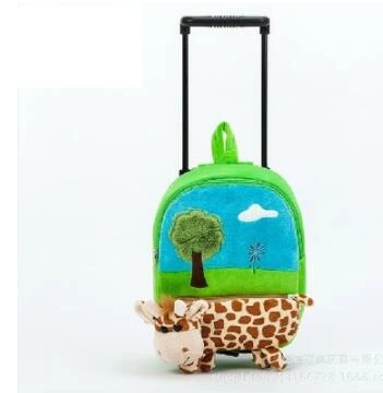 baby trolley backpack bag with Wheels kids Rolling Backpack luggage bag children cartoon school bag wheels for baby kindergarten