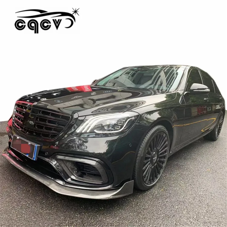 Body kit for Mercedes Benz s class w222 S63 in barbus style carbon fiber front lip rear diffuser facelift car accessories